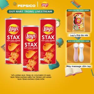 Combo 3 Snack Lay's Stax 100g Hot Chili Squid
