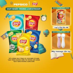Combo 5 Bánh Snack Lay's Tự nhiên 90g, Tảo Biển 90G, Phô Mai Cheddar 90G, Tôm Càng Phô Mai 90g, Bò Nướng Texas 90g Ăn Vặt