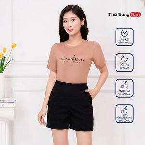 Áo Ngắn Tay  nữ Chất cotton mềm mịn Form suông- thương hiệu FAM