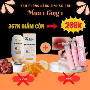 Kem chống nắng 5in1 + Tặng son môi - Dưỡng Ẩm Làm Đẹp Da - Skincare - tất cả các loại da chong nang sunscreen