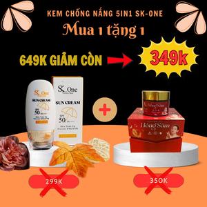 (Deal sốc) Kem Chống nắng 5in1 SK-ONE Nâng tone kìm dầu, chống trôi cấp ẩm + tặng kèm nạ hồng sâm Sunscreen Skincare
