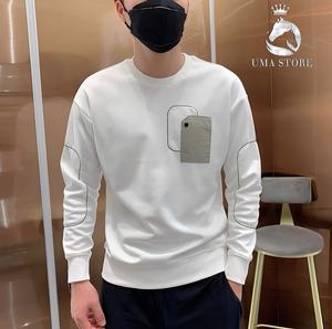 Áo Sweater thun nam dài tay KẺ VUÔNG vải nỉ da cá cotton mịn, ấm áp, thanh lịch, nhã nhặn - POLOUMAOR Menswear Tay Dài Hoodie Top