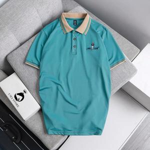 Áo Polo nam thêu họa tiết QC 1 chất vải mắt chim cao cấp  - POLOUMAOR Menswear Top Shirt Ngắn Tay Có Cổ Tay Ngắn Đen