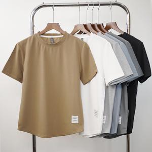 Áo thun tổ ong tay cộc - UMASTORE Menswear Nam Top Cổ Tròn Trắng Sọc