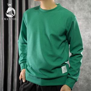 Áo nỉ dài tay chất liệu tổ ong dày dặn, thanh lịch, trẻ trung, năng động SWEATER ( POLOUMAOR ) Menswear Nam Top Tay Dài Xanh Lá Tre Trắng