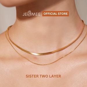 Vòng Cổ Nữ 2 Dây Thiết Kế Thanh Lịch Layer Sister Two Jesmee - N2530