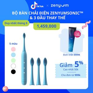 [CHÍNH HÃNG] Bộ Bàn Chải Điện Zenyum Sonic & 3 Đầu Thay Thế - Đen/Trắng/Hồng San Hô/Xanh Dương/ Xanh Mint