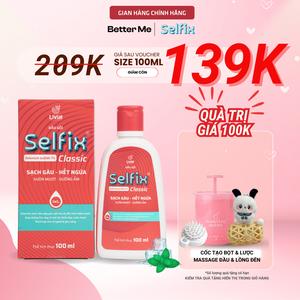 Dầu Gội Đuổi Sạch Gàu Cho Nữ Selfix Làm Sạch Gàu, Chống Rụng, Nấm Ngứa Da Đầu Không Gây Khô Tóc Dung Tích 100ml dầu gội  vitamin dầu gội  vnpro dầu gội  meli