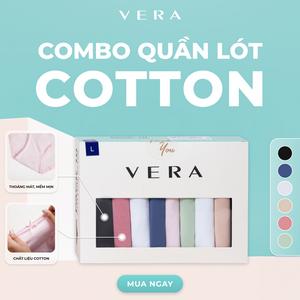 Combo 10 Quần Lót Nữ VERA Cotton thấm hút, an toàn cho da - 7166 [Giao màu ngẫu nhiên]