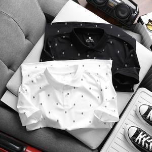 Áo Polo nam nữ ABFIT chữ B cổ bẻ thun CVC co dãn thoáng mát , hút mồ hôi , phối trơn viền ngắn tay trẻ trung cotton  Menswear Shirt trắng đen , cho bố A38 Nhung Có Cổ