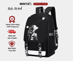 Balo Unisex Thời Trang  Backpack  in Hình Boy Đội nón Và Lyffy Hot Trend Cao Cấp. Balo Đeo Vai Vải Chống Nước